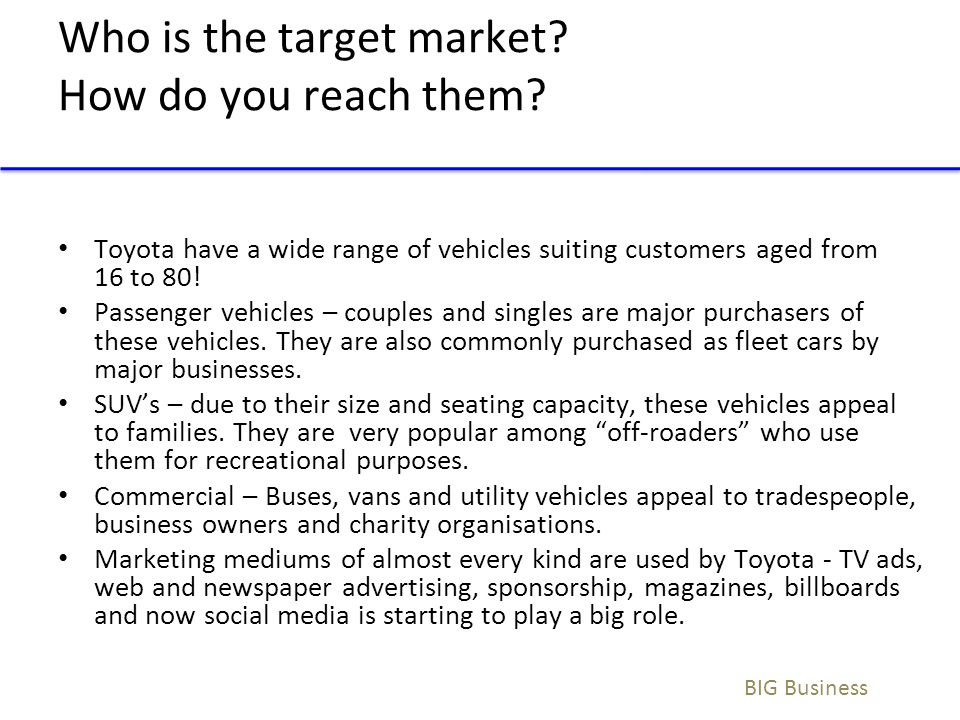 Toyota’s Marketing Mix (4Ps) Analysis